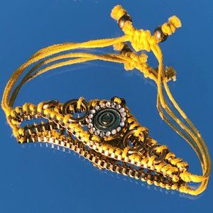 YELLOW GLASS EYE BRACELET🌙🔅